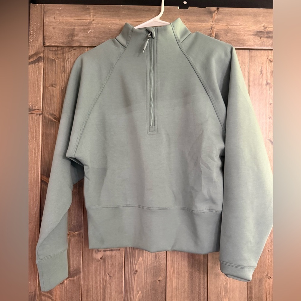 Kyodan Women's X-Small Olive Quarter Zip Pullover Soft NWOT